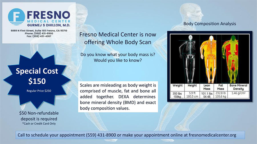 Full Body Dexa Scan Services Near Me in Fresno, CA