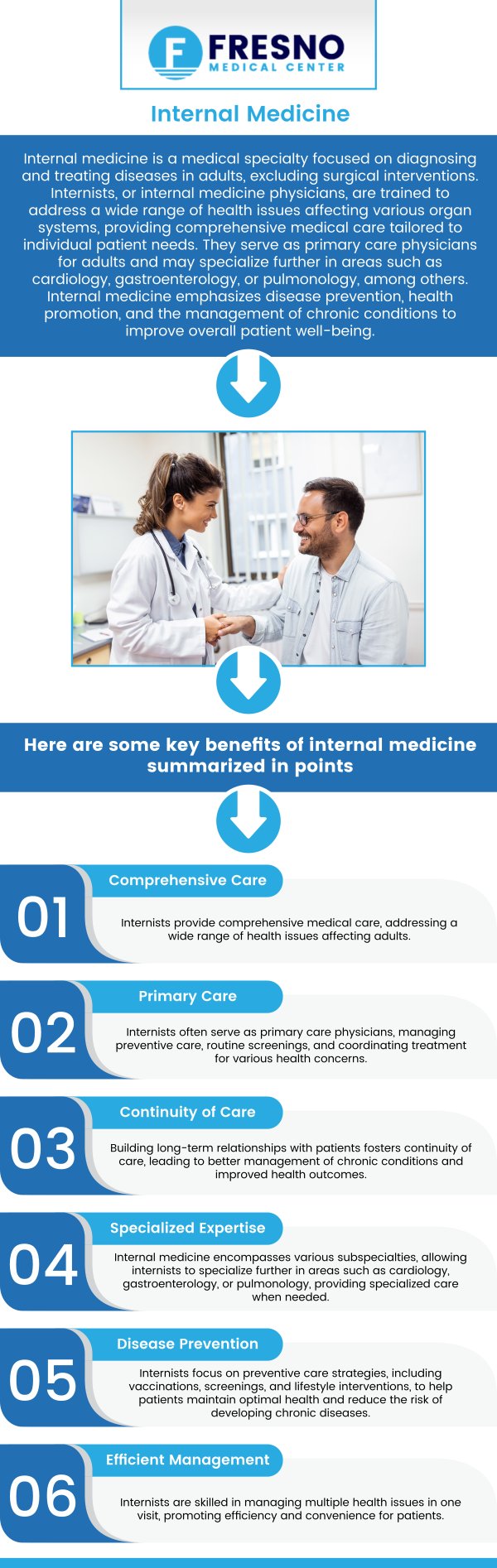 Internal medicine is a medical specialty focused on the prevention, diagnosis, and treatment of adult diseases. At Fresno Medical Center, we offer comprehensive internal medicine services to ensure your overall health and wellness. Dr. Gurmej Dhillon, MD, specializes in managing both acute and chronic conditions for adults. We focus on providing personalized care to meet the specific needs of each patient, ensuring optimal health and quality of life. For more information, contact us or schedule an appointment. We are conveniently located at 6069 N First St # 103, Fresno, CA 93710. Internal medicine is a medical specialty focused on the prevention, diagnosis, and treatment of adult diseases. At Fresno Medical Center, we offer comprehensive internal medicine services to ensure your overall health and wellness. Dr. Gurmej Dhillon, MD, specializes in managing both acute and chronic conditions for adults. We focus on providing personalized care to meet the specific needs of each patient, ensuring optimal health and quality of life. For more information, contact us or schedule an appointment. We are conveniently located at 6069 N First St # 103, Fresno, CA 93710.